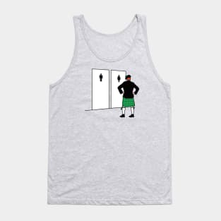 Funny St Patrick's Day kilt bagpipe player Irish Tank Top